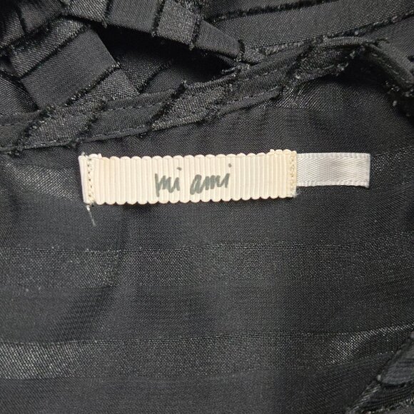 Mi‎ Ami Black Tiered Romper L Coquette Balletcore Date Night Party - Picture 6 of 12